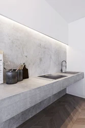 Microcement in the kitchen interior