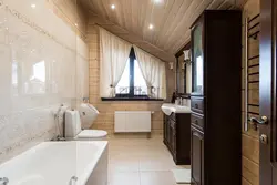 Bathroom made of imitation timber photo