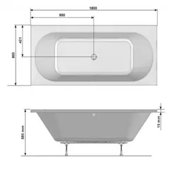 Rectangular bathtub photo dimensions