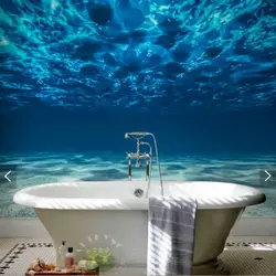 Фота шпалеры ў ванным пакоі
