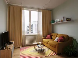 Design Of A One-Room Khrushchev Apartment With Two Windows Photo