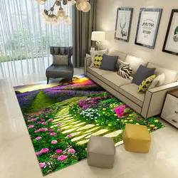 Carpet With Flowers In The Living Room Photo