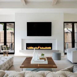 Fireplace Area In The Living Room Photo Modern