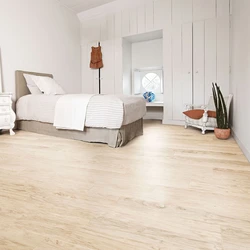 Laminate flooring in a bright bedroom photo