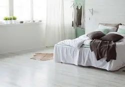 Laminate flooring in a bright bedroom photo