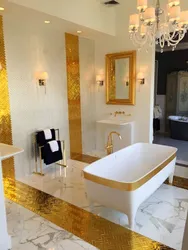 Ваннаға арналған алтын плиткалар фото алтын
