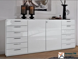 White Long Chest Of Drawers In The Living Room Photo