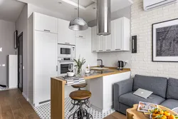 Studio room design 20 sq m with kitchen