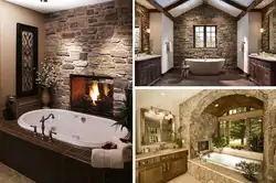 Bath with natural stone photo