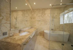 Bath with natural stone photo