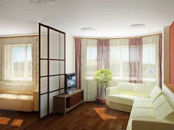 Дизайн однокомнатной квартиры с окнами на разных стенах