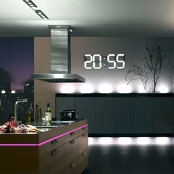 Modern clock for the kitchen photo