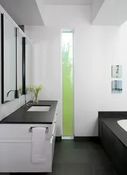 Bathroom photo with window narrow