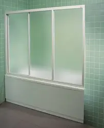 Sliding partitions for bathtub photo