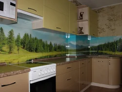 Kitchen With Fresco And Glass Splashback Photo