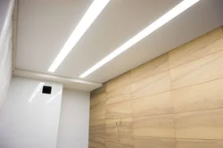 Light Lines On A Suspended Ceiling Photo In The Bath