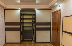 Hallway closet with 3 doors photo