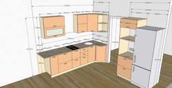 Kitchen height of upper cabinets photo