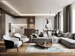 Living room interior in urban style