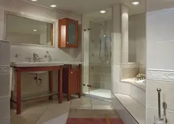 Photo of built-in lights in the bathroom