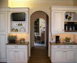 Refrigerator In Classic Kitchen Design