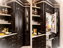 Refrigerator in classic kitchen design