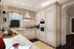 Refrigerator in classic kitchen design