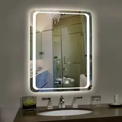 Rectangular bathroom mirror photo