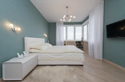 Gray laminate bedroom design