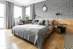 Серый ламинат дизайн спальни