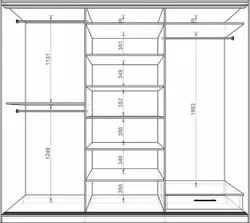 Drawing Diagram Of A Sliding Wardrobe In The Hallway Photo