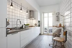 Kitchen Interior With White Tiles Photo