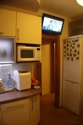 Small kitchen design with TV