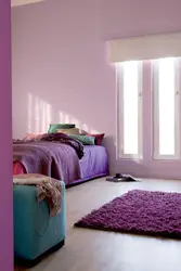 Сочетание фиолетового с другими цветами в интерьере спальни