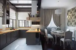 Design Of Kitchen And Dining Room In A House 20 M