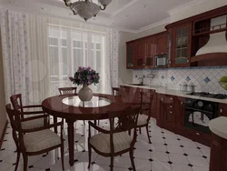 Design of kitchen and dining room in a house 20 m
