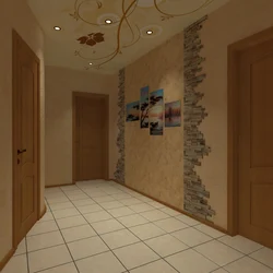 Interior wallpaper in the kitchen and hallway