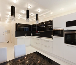 Black and white kitchen options photo