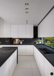 Black and white kitchen options photo