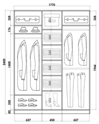 Hallway wardrobe dimensions design