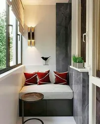 Design of balconies in an apartment as a bedroom