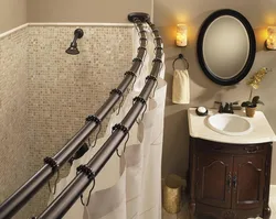 Interior bathroom with cornices