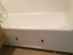 Экран для ванной белый фото