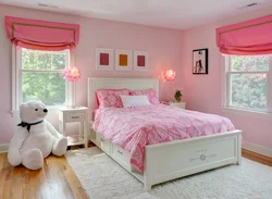 Бела ружовая спальня фота