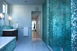 Стеклянная плитка в ванной дизайн фото