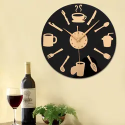 Clock on the wall for the kitchen photo in the interior