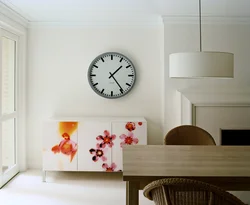 Clock on the wall for the kitchen photo in the interior