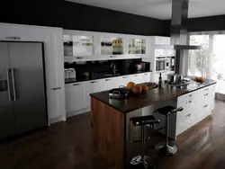 Kitchen Black And White Wood Design