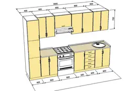 Дызайн кухні шырынёй 3, 5 метра