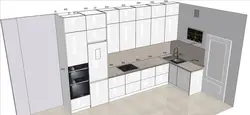 Дызайн кухні шырынёй 3, 5 метра